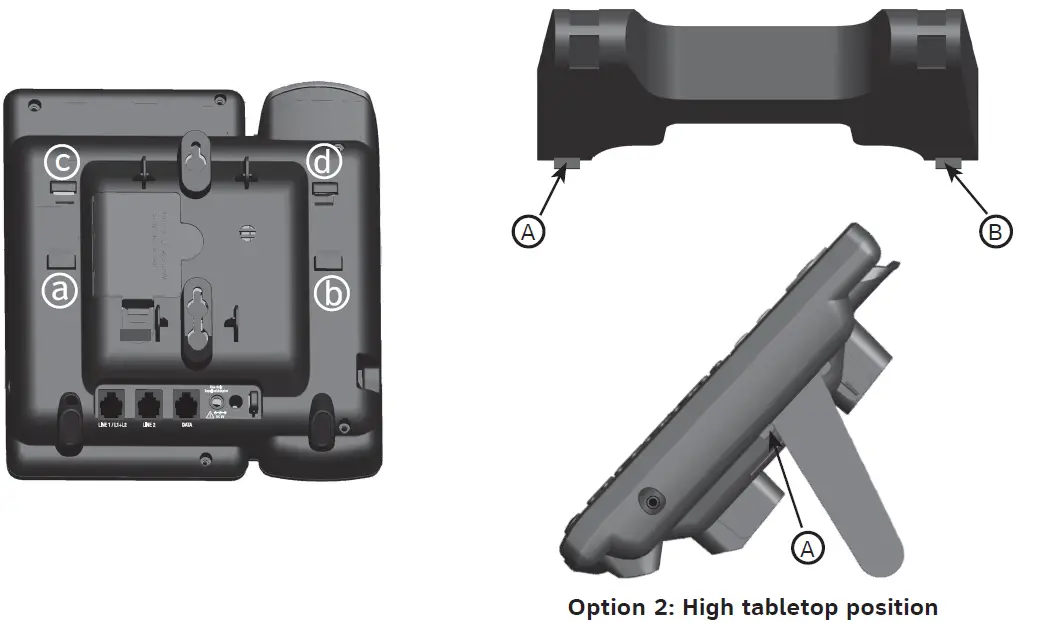 at t Two-line Corded Telephone ML Telephone base installation 1