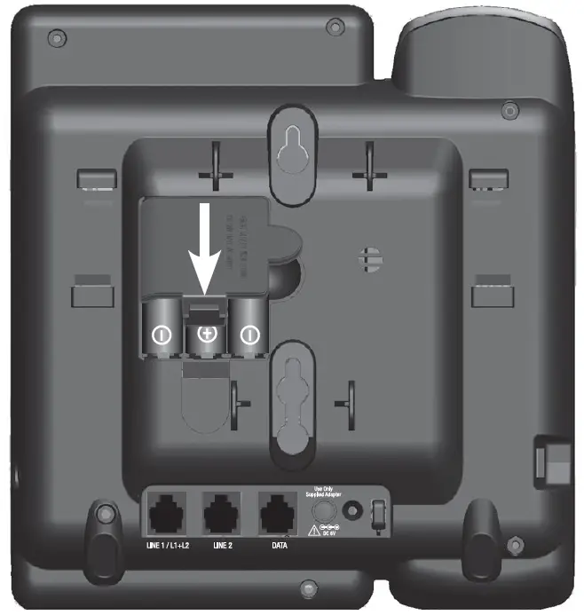 at t Two-line Corded Telephone ML backup battery installation 1