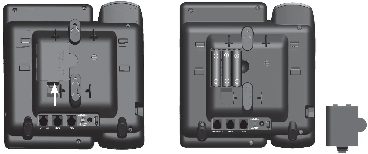 at t Two-line Corded Telephone ML backup battery installation