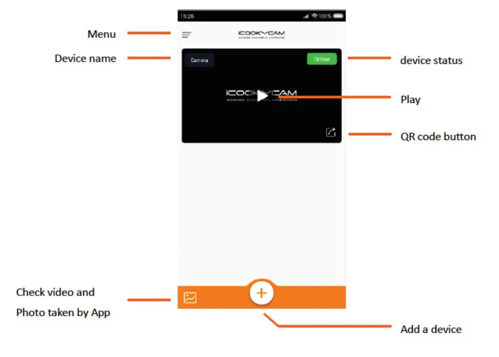 PRED TOKK CAM S6 - App interface 1st Page
