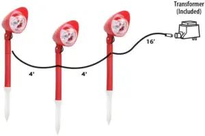 Alpine-STB102-3-Kaleidoscope-LED-Holiday-Garden-Pathway-Lights-Set-of-3-Assembly