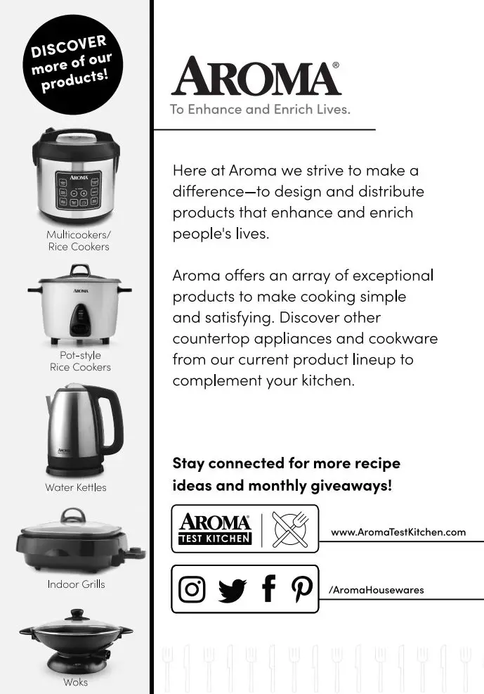 AROMA ANW-102 Housewares 14″ Heavy Duty Carbon Steel Cookware Instruction Manual - More Product
