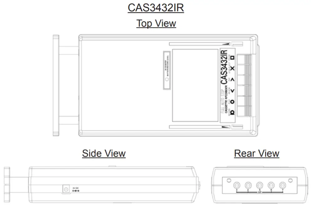 CALIFONE CAS1500 Cassette Players-Top View