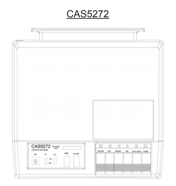 CALIFONE CAS1500 Cassette Players-Top View2