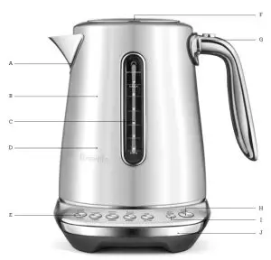 Breville BKE845 Smart Kettle Luxe Kettles and Tea Maker-Components