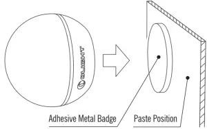 OLIGHT-Obulb-55-Lumens-4-Mode-Orb-Night-Light-How-To-Use-The-Adhesive-Metal-Badge