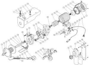 PITTSBURGH AUTOMOTIVE 60344 Remote Controlled Electric Hoist - DIAGRAM1