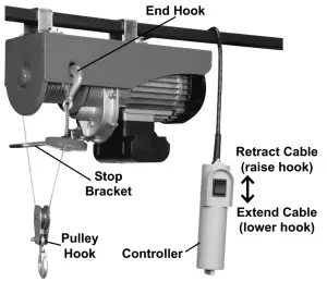 PITTSBURGH AUTOMOTIVE 60344 Remote Controlled Electric Hoist - HUOOKUP