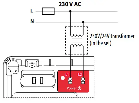 SALUS Wiring Centre 24V 8-Zones KL08NSB-Power Supply