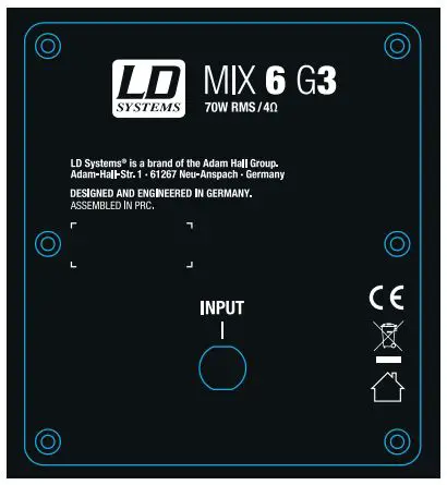 LD SYSTEMS LDMIX62AG3 LD MIX G3 Active 2-Way Loudspeaker with 4-Channel Mixer fig3