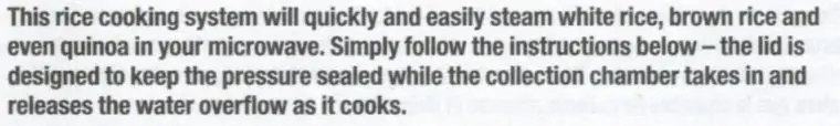 goodcook 8745 Microwave Rice Cooker fig1