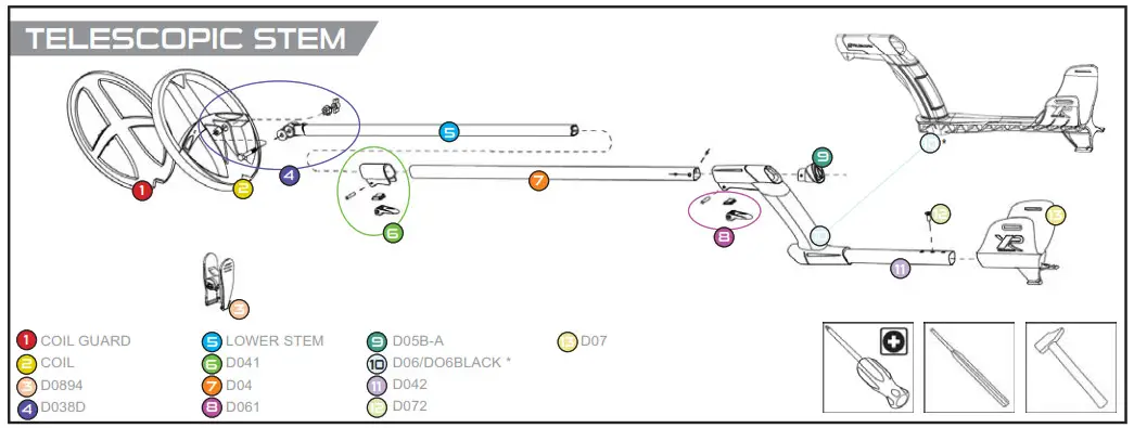 XPLORER RSW Remote Control for Portable Metal Detector- Telescopic