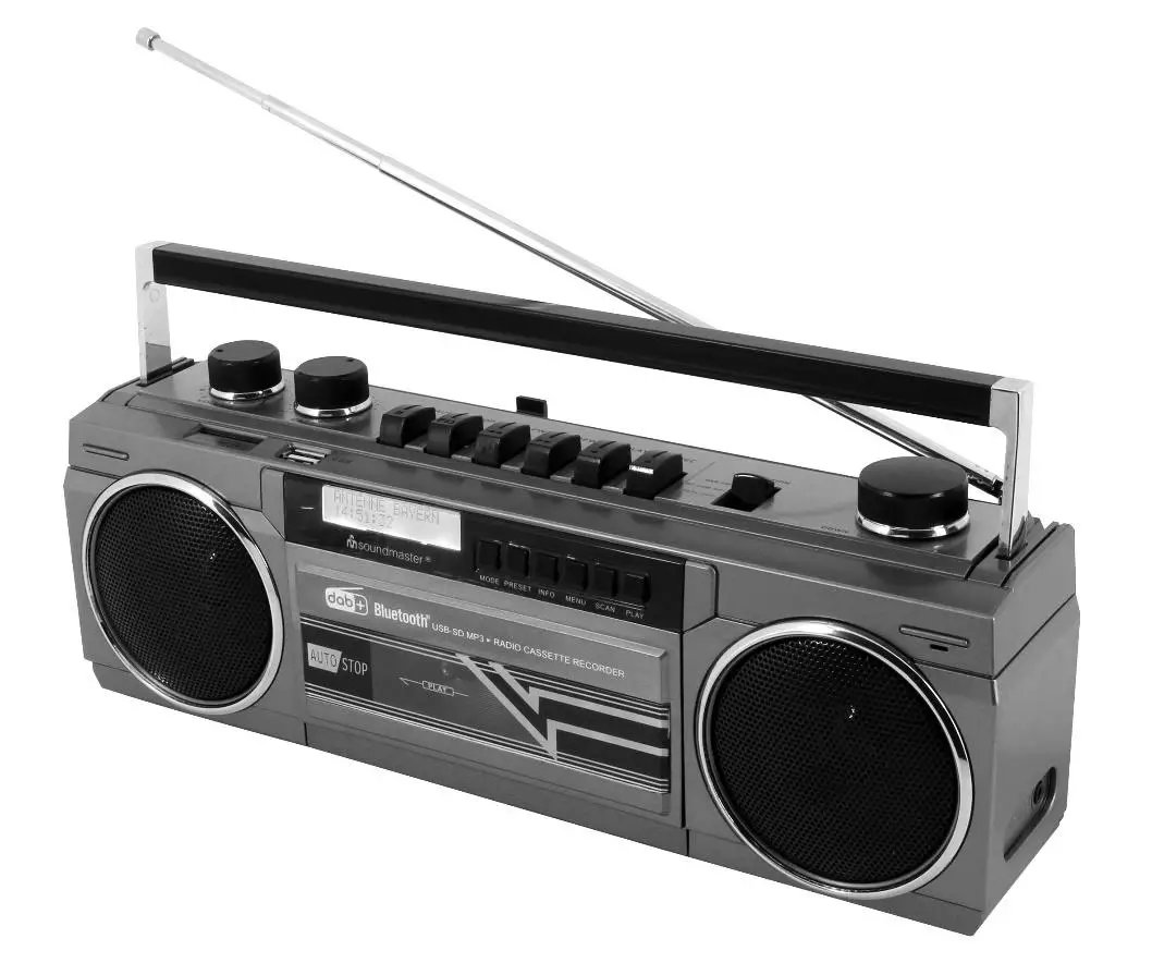soundmaster SRR70 DAB+ Boombox Stereo Cassette Recorder image