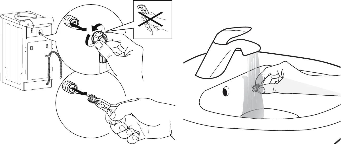 CLEANING THE MESH FILTERS IN THE WATER SUPPLY HOSE 03