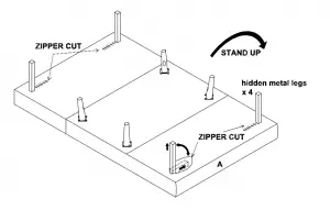 installing metal legs