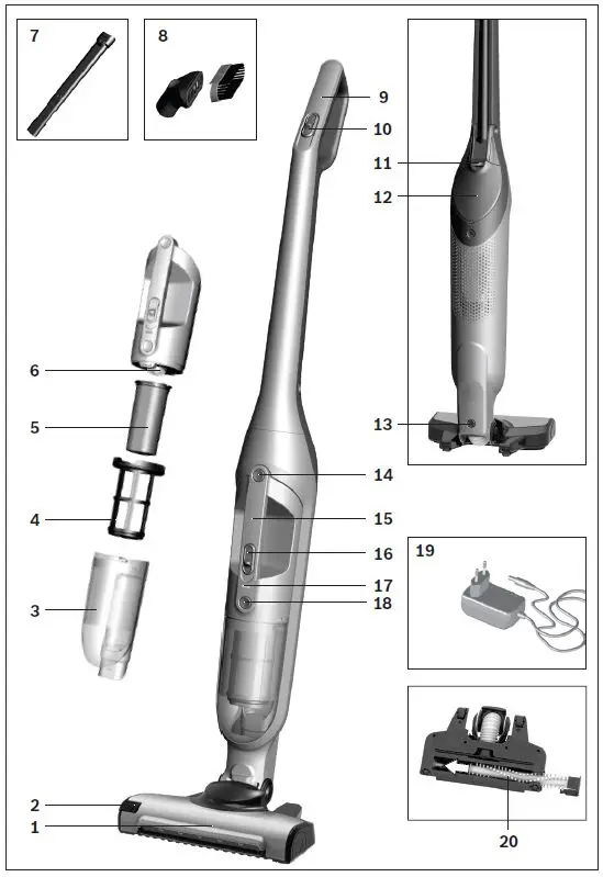 BOSCH BCH3P2301 Flexxo Series Vacuum Cleaner fig 1