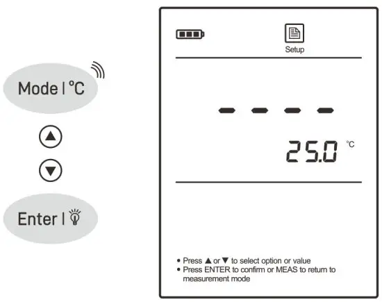 BANTE 520 Portable Conductivity Meter - Press the Enter