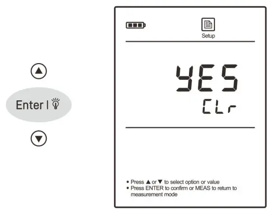 BANTE 520 Portable Conductivity Meter - Press the Enter l