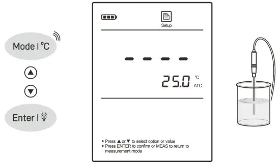BANTE 520 Portable Conductivity Meter - e Enter key to save