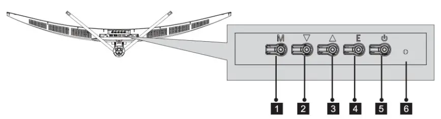 MONOPRICE 43305 49 Inch Curved Gaming Monitor - Controls