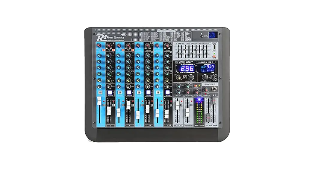Power Dynamics 172.624 Pdm-s1204 12-channel Professional Analog Mixer Instruction Manual