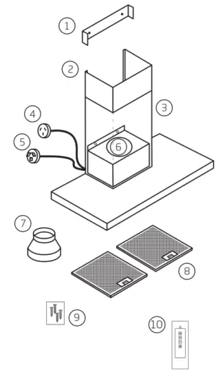schweigen DS3326 9S Silent Wallmount Rangehood 900mm