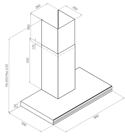 schweigen DS3326 9S Silent Wallmount Rangehood 900mm - Suppofrt