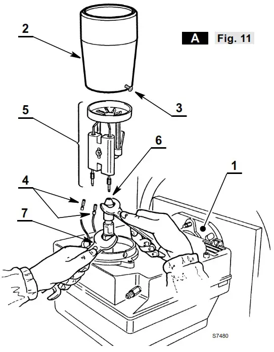 RIELLO RG2D Light Oil Burner - MAINTENANCE POSITION
