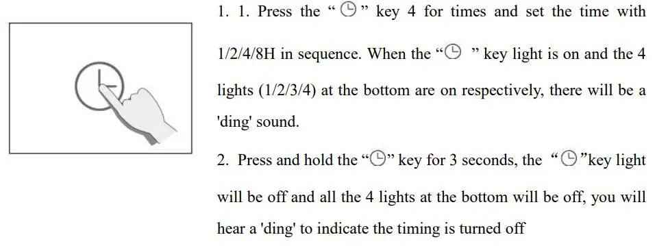 TCL Breeva Pro 400 Premium Air Purifier Instruction Manual - Timer