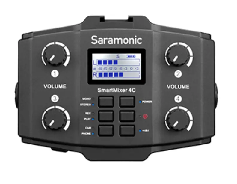 Saramonic SmartMixer 4C 4-Channel Audio Mixer with Phantom Power