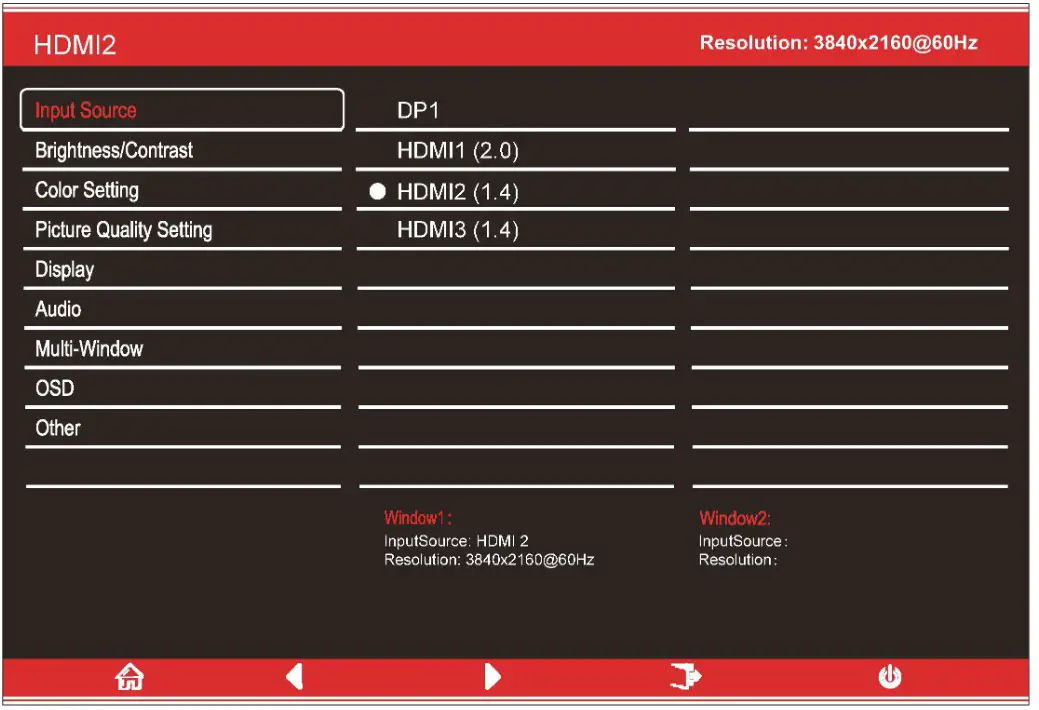 electriQ Curved LED Monitor -INPUT SOURCE