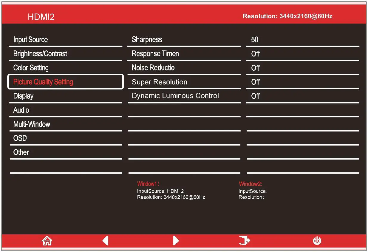 electriQ Curved LED Monitor - PICTURE QUALITY SETTINGS