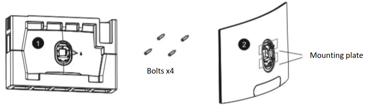 electriQ Curved LED Monitor - WALL MOUNT INSTALLATION