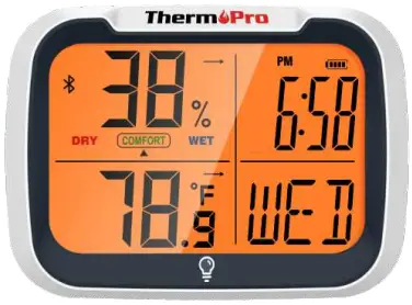 ThermoPro TP393 Bluetooth Indoor Thermometer and Hygrometer - Fig