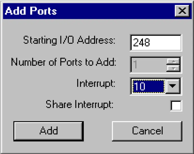 Sealevel PC-COMM+232 Interface Card with DB9M cable feature
