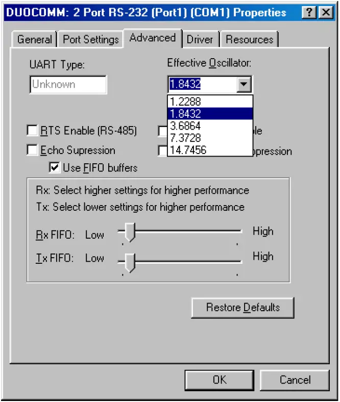 Sealevel PC-COMM+232 Interface Card with DB9M cable feature