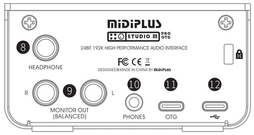 MiDiPLUS Studio M Pro OTG USB Audio Interface - fig