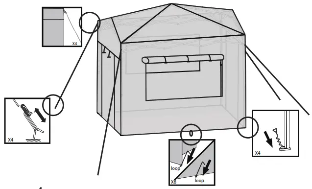 Walk In Metal Green Greenhouse Portable Pop Up Garden - fig4