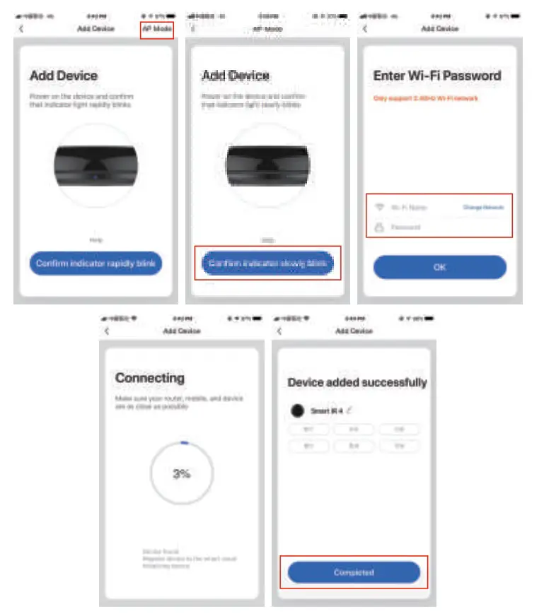 UanTii B0978SR83F WiFi Smart Remote IR Controller - Add device