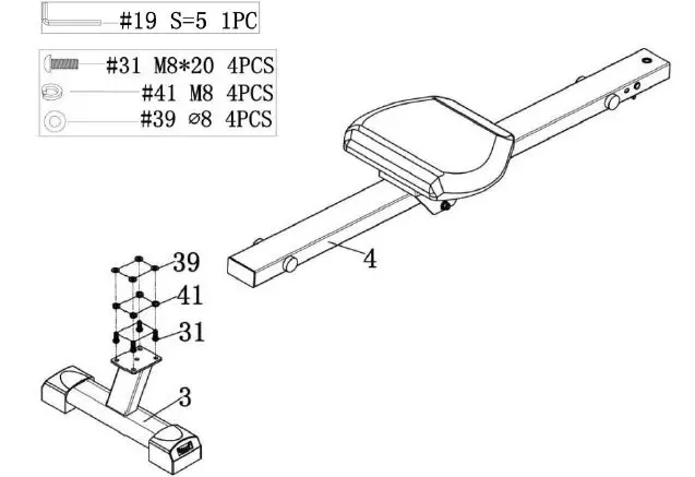 virtufit VFROWEF Easy Fit Rowing Machine 6