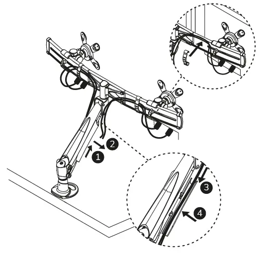 Neomounts-FPMA-D940DG-Newstar-Full-Motion-Dual-Desk-Mount-for-2-Monitors-up-to-24-Inch-FIG-6