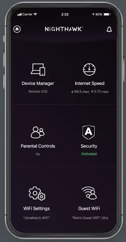NIGHTHAWK Smartphone - app