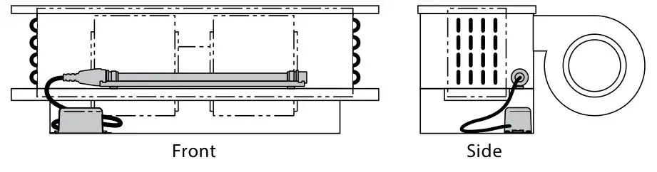 FRESH-AIRE UV Germicidal UV Light Tight Fit Kit - Fan Coil (horizontal)