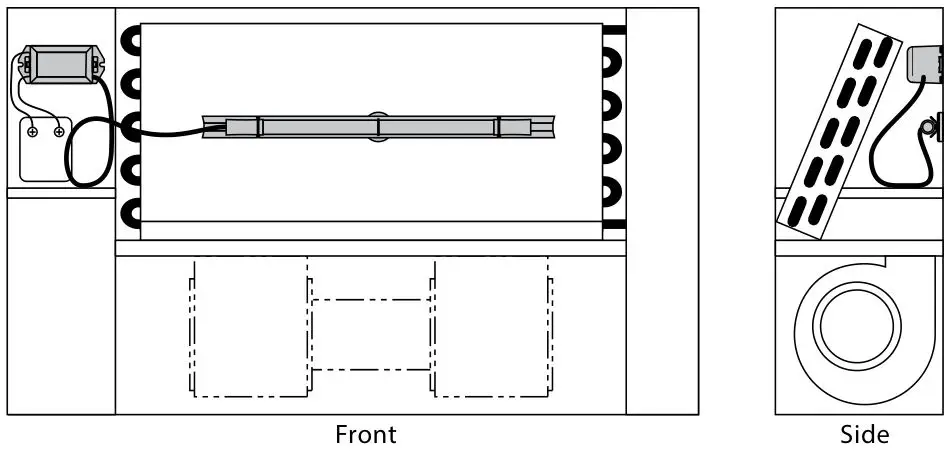 FRESH-AIRE UV Germicidal UV Light Tight Fit Kit - Fan Coil (vertical)