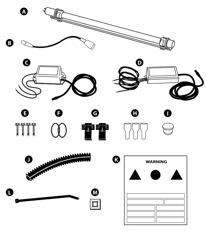 FRESH-AIRE UV Germicidal UV Light Tight Fit Kit - Parts Included