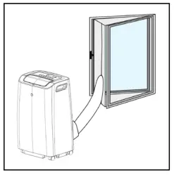 goobay 59513 Local Mobile Air Conditioner - window cover