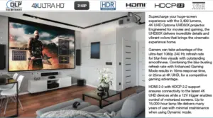 World’s First 240 Hz Projector UHD50X Specifications