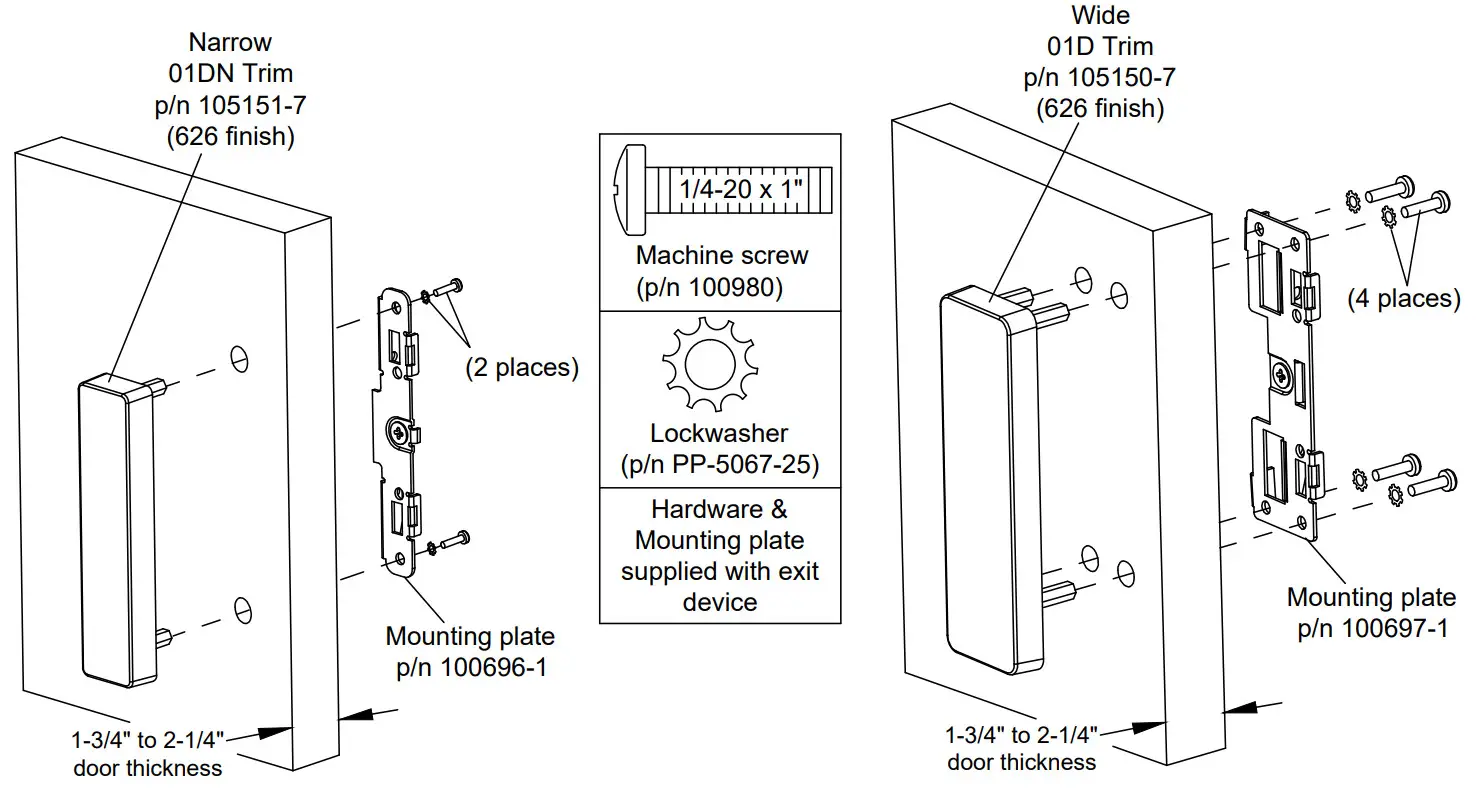 DETEX 105151 Trim Lock Device