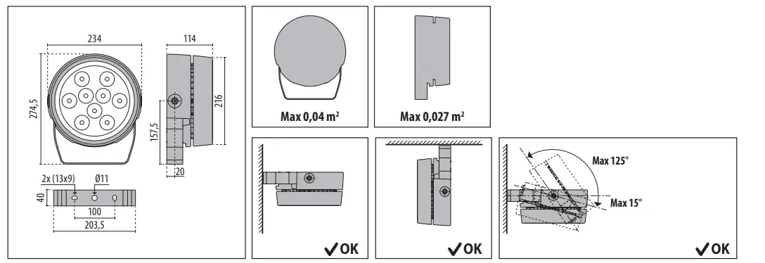 PERFORMANCE-iN-LIGHTING-TYK+ 20 LED Adjustable-Die-Cast-Aluminium-Outdoor-FIG2