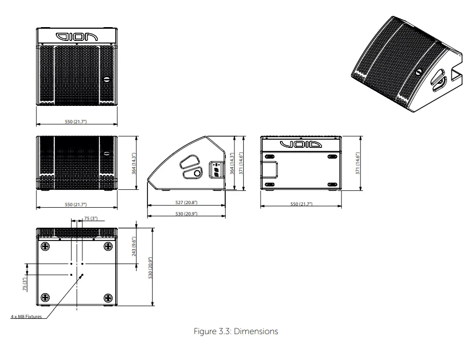 VOID UG10568 ArcM 15 2-Way Coaxial Stage Monitor fig 2